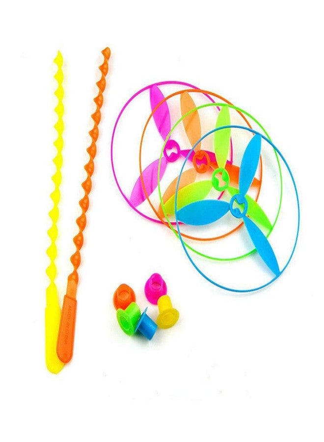 Firstly Traders Spinning Flying Disc Toys for Children, Fun Fly Toys for Indoors Outdoors Children Aged 5 Years Old & Up (6-Pcs), Multicolor Party Favor Gifts for Boys Girls - Image 1